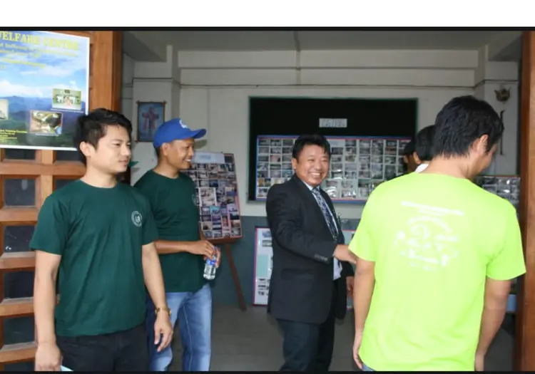 Mr.W.C Humtsoe with his office excecutive